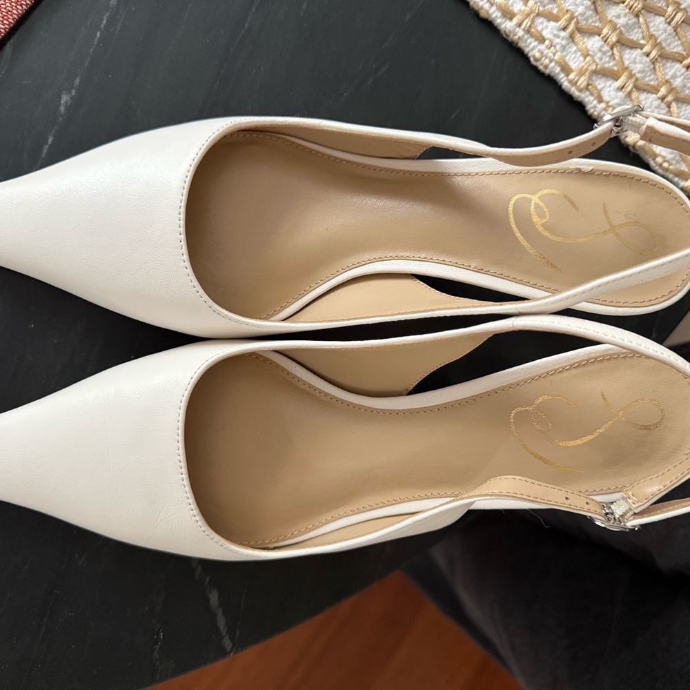 Chic White Slingback Heels